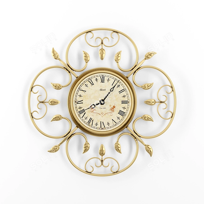 Timeless Elegance Wall Clock 3D model image 1