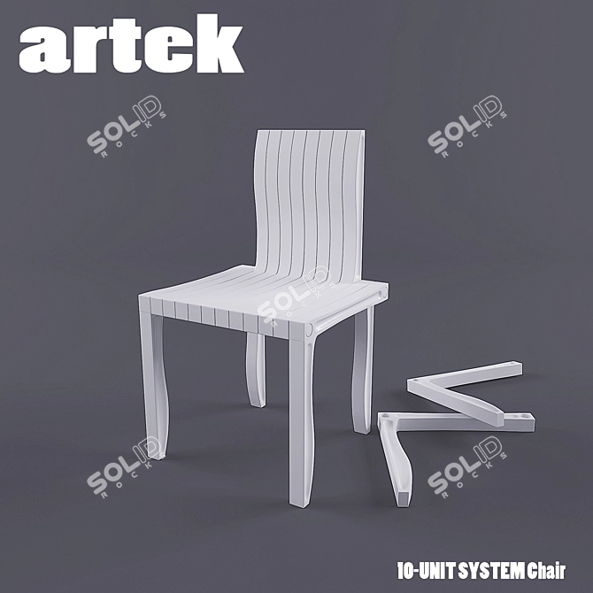 ARTEK 10-Unit Chair Set 3D model image 1