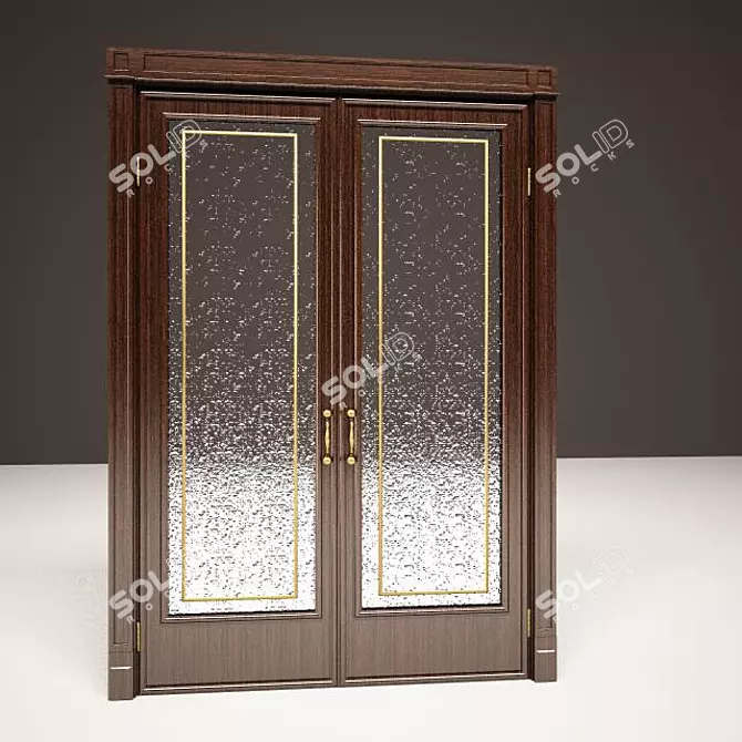 Classic Double Door 3D model image 1