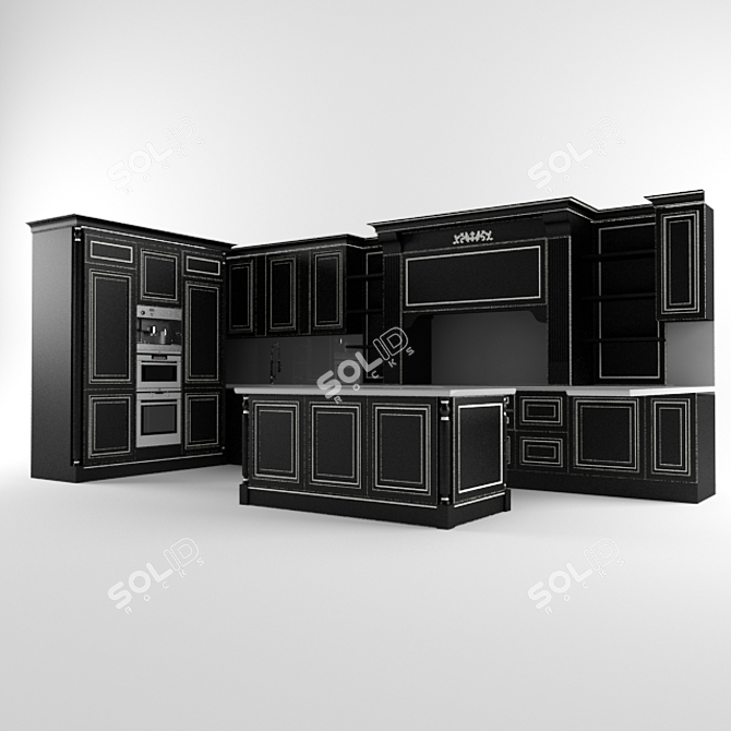 Italian Elegance: Cesar Kitchen 3D model image 1