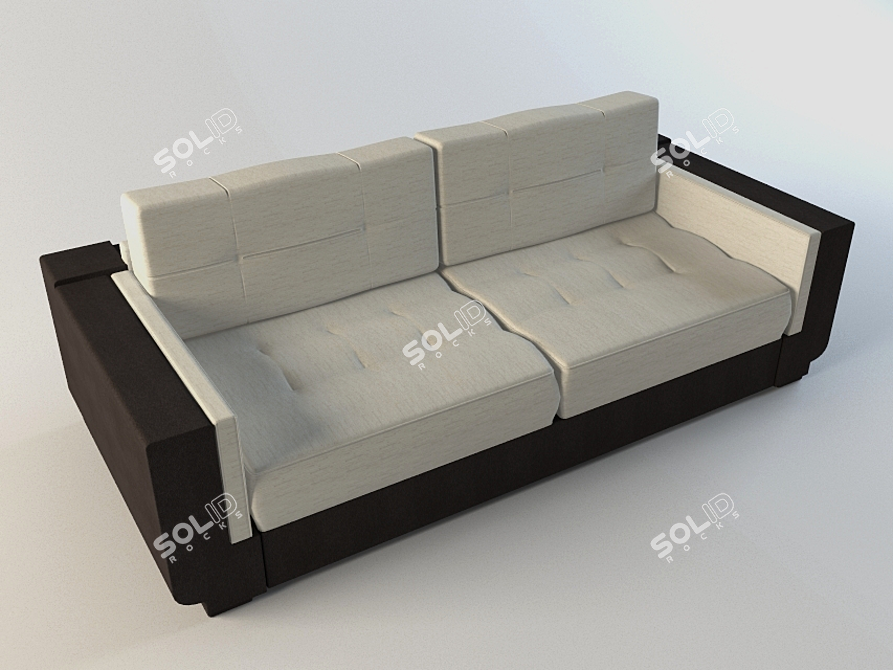 Sleek and Stylish Sofa 3D model image 1