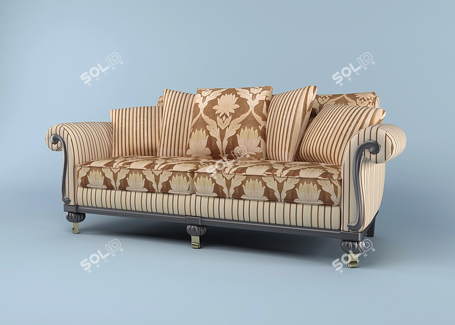 Tivoli Wade Sofa: Stylish and Comfortable 3D model image 1