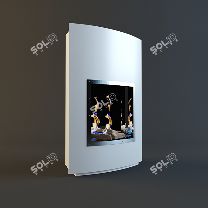 Elegant Modern Bio Fireplace 3D model image 1