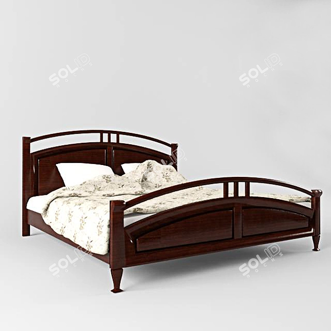Cozy Dream Bed 3D model image 1