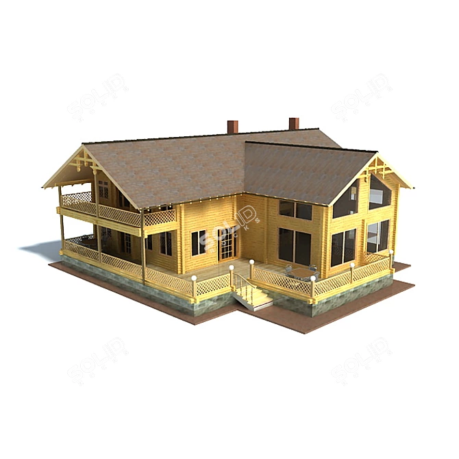 "Enchanting Sirius Cottage 3D model image 1