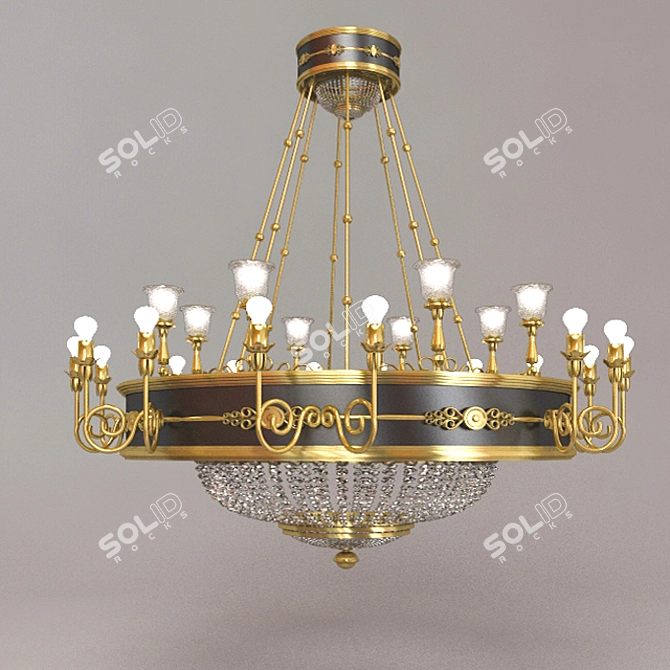 Elegant Russion Neo Classic Lustra 3D model image 1