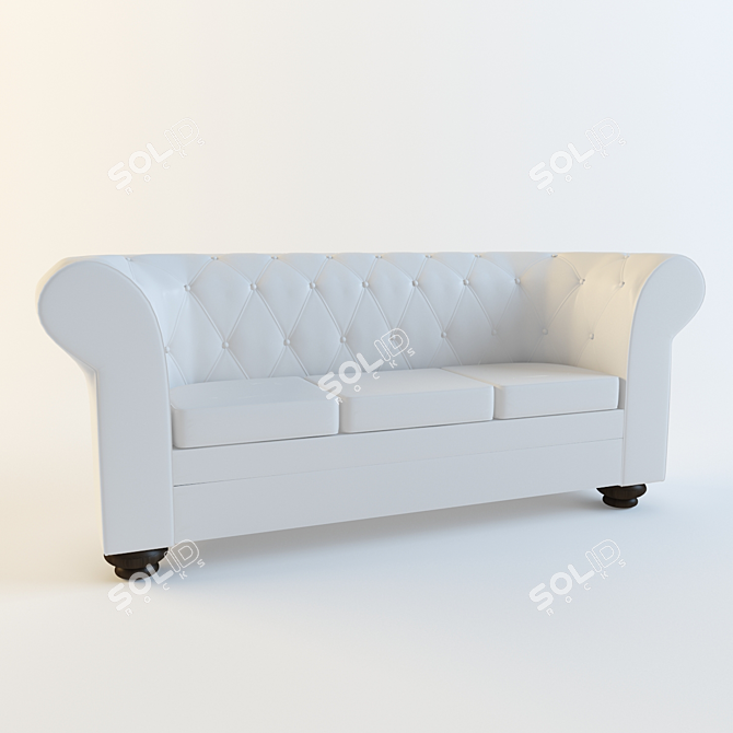 Double Richard Sofa 3D model image 1