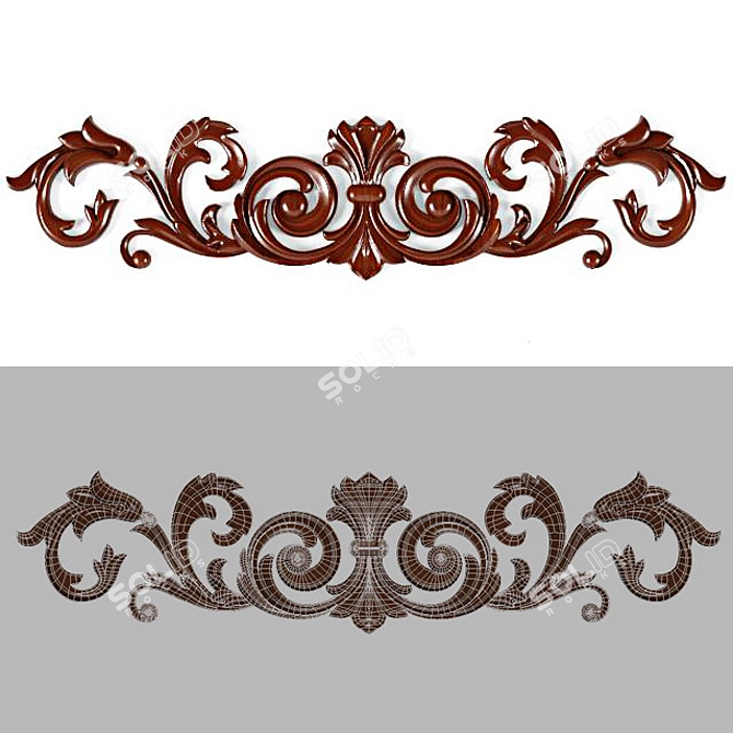 Translation of description: Carved wooden decoration

Exquisite Woodcarved Decor 3D model image 1