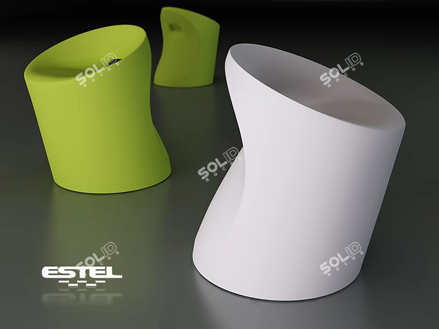 ESTEL Poof Pot: Comfy and Stylish Seating Solution 3D model image 1