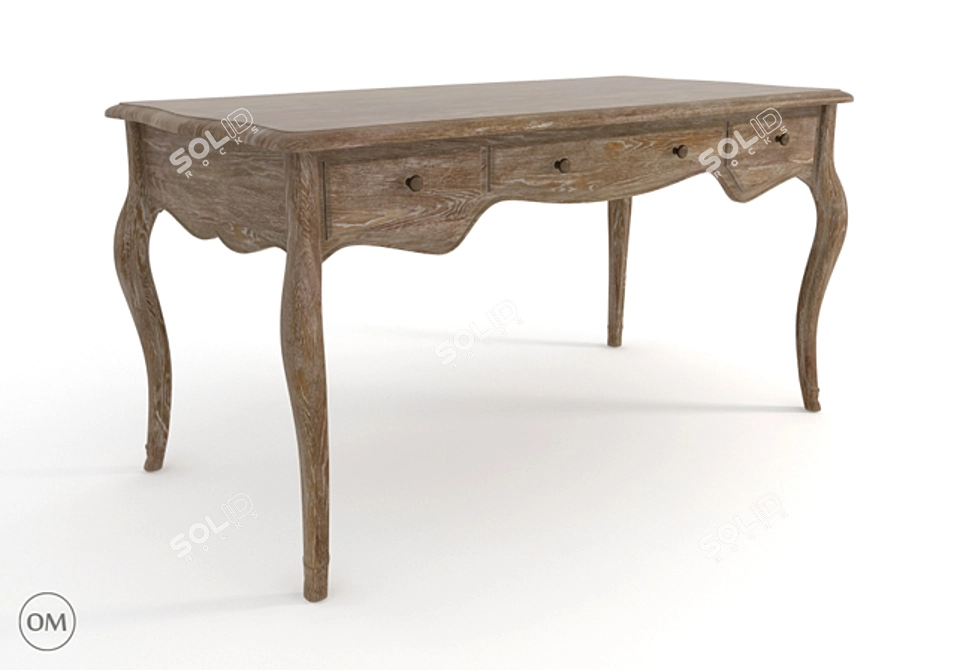 Elegant French Desk: 8834-0002 3D model image 1