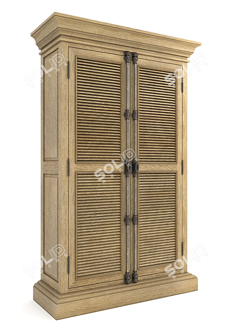 Vintage Shutter Cabinet: Britania 8810 3D model image 1