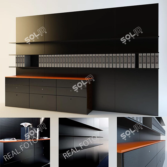 Title: Fantoni Modern Panelled Commode 3D model image 1