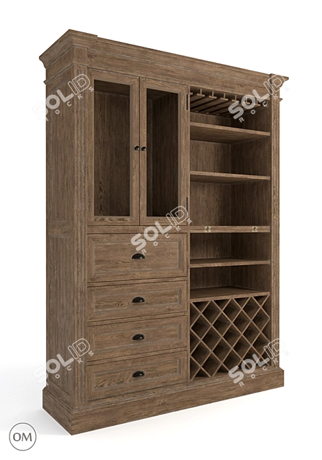  Rustic Elegance Vinter's Cabinet 3D model image 1