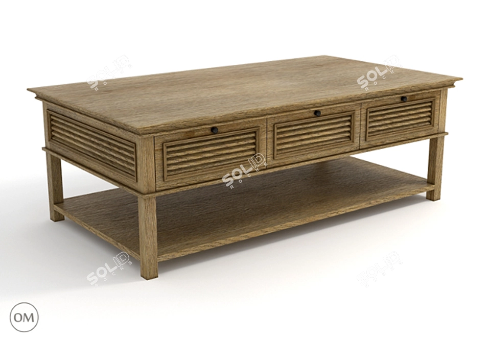 Britania Shutter Coffee Table | Curations Limited 3D model image 1