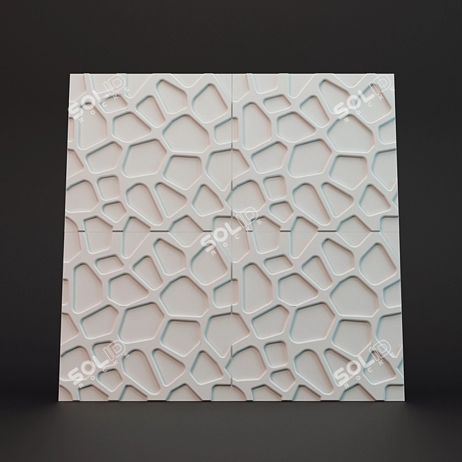 Sculptural 3D Wall Panel: Artpole 3D model image 1