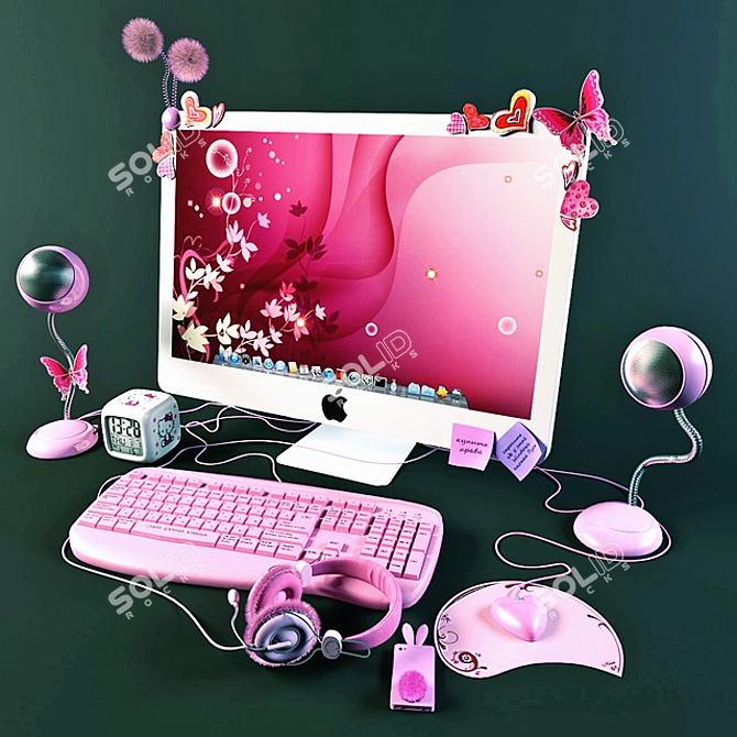 Powerful Computer Workstation 3D model image 1