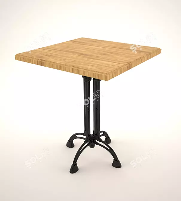 IMPERO 4060 - Stylish Table Base and Top 3D model image 1