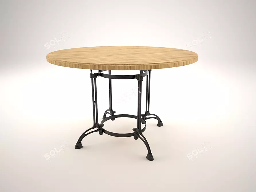Elegant IMPERO 4080 Table Set 3D model image 1