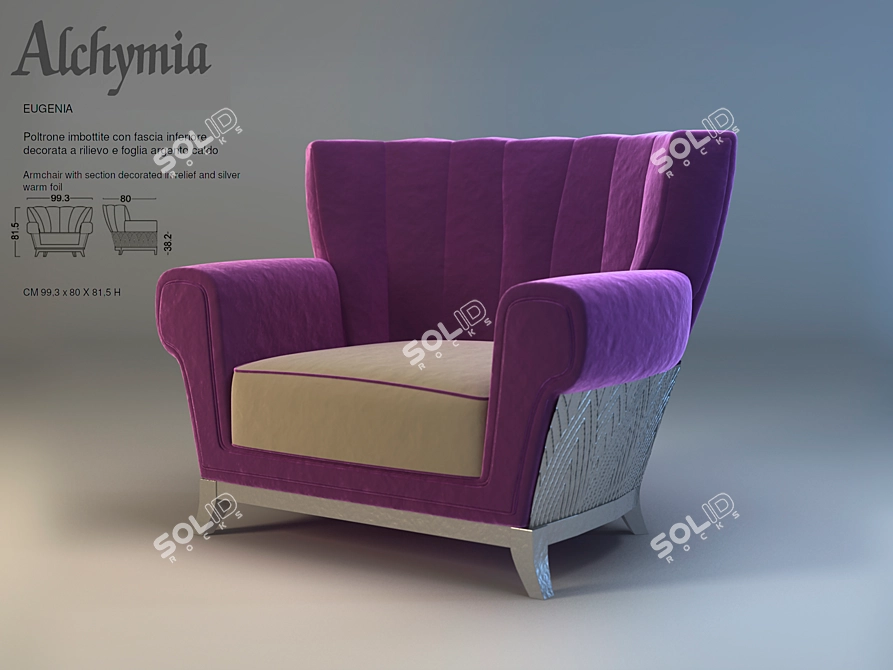 Elegant Alchymia EUGENIA Chair 3D model image 1