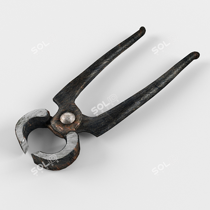 Vintage Pliers 3D model image 1