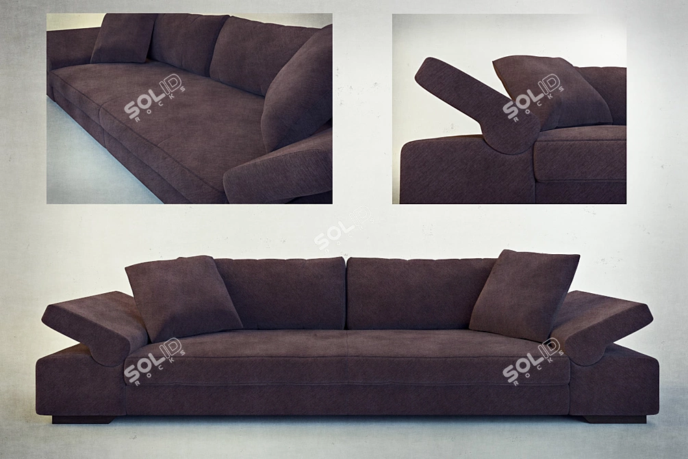 Title: Spark Verona Fabric Sofa Bed 3D model image 1