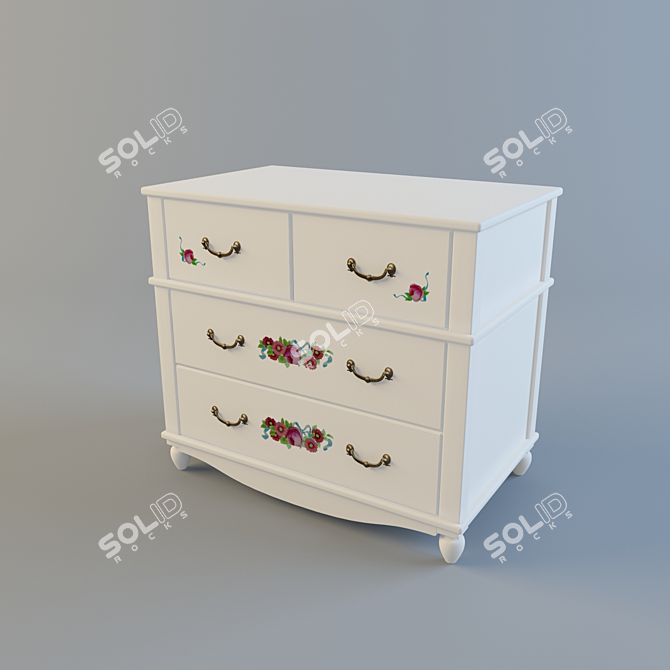 Title: "Sunlit Glade" Chest of Drawers 3D model image 1