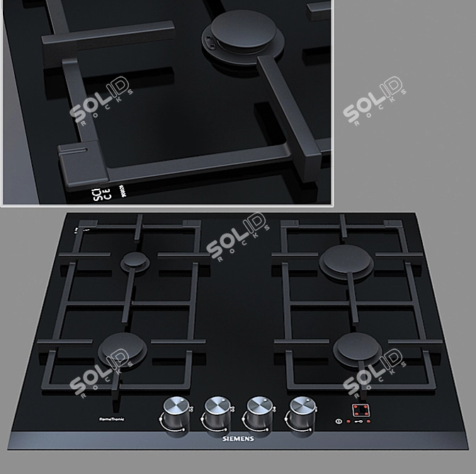 Siemens ER 626PB70 Electric Cooktop 3D model image 1