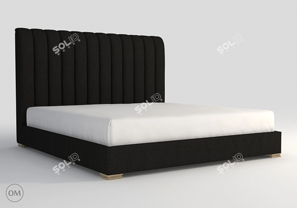 Harlan King Size Wool Bed 3D model image 1