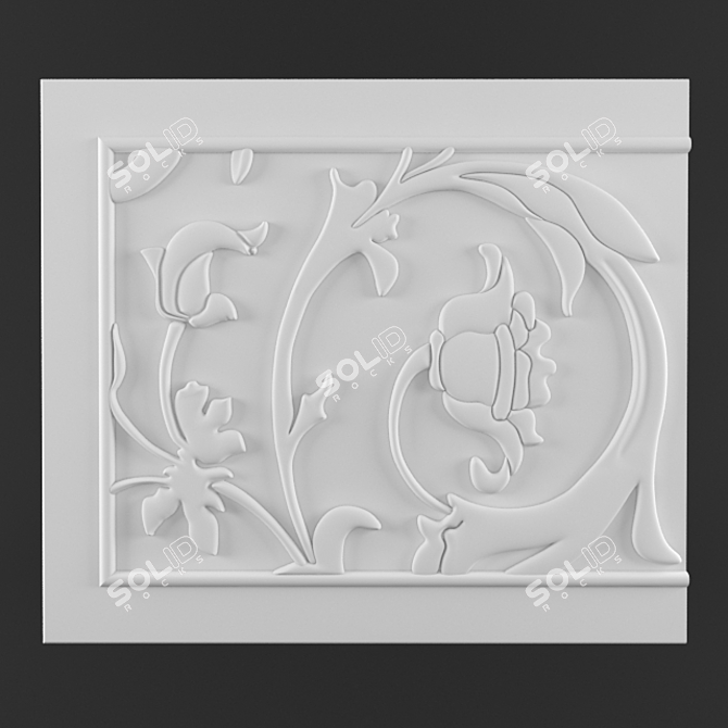 Art Deco Door Cover 3D model image 1