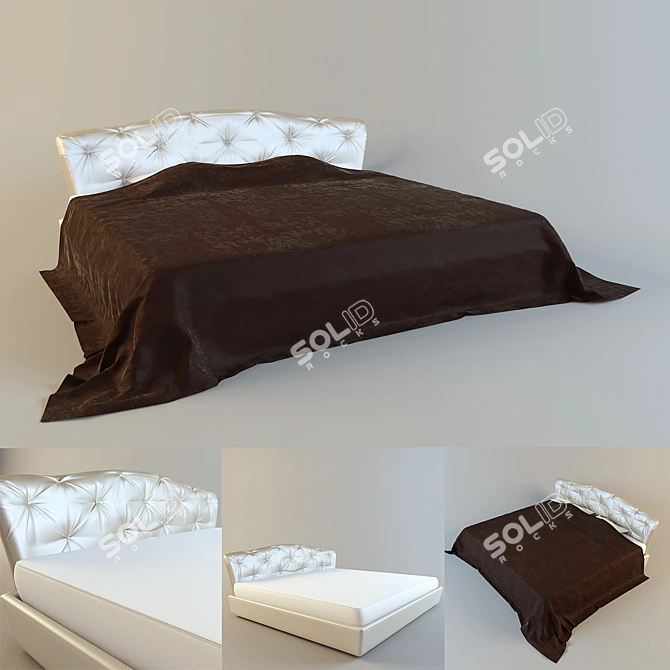 Elegant Ginevra Bed by Ego 3D model image 1