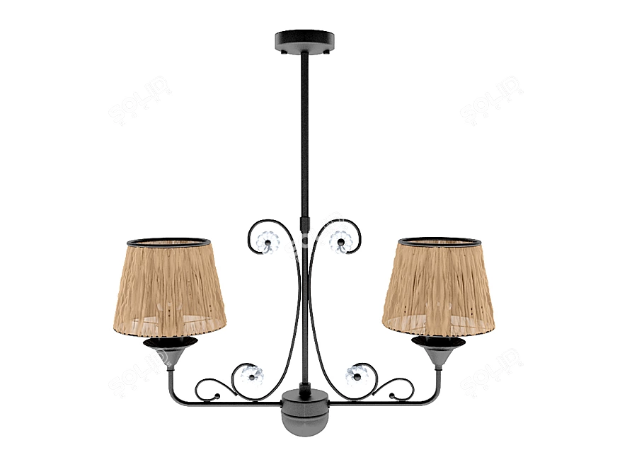 Elegant Italian Chandelier: L'Arte Luce 3D model image 1