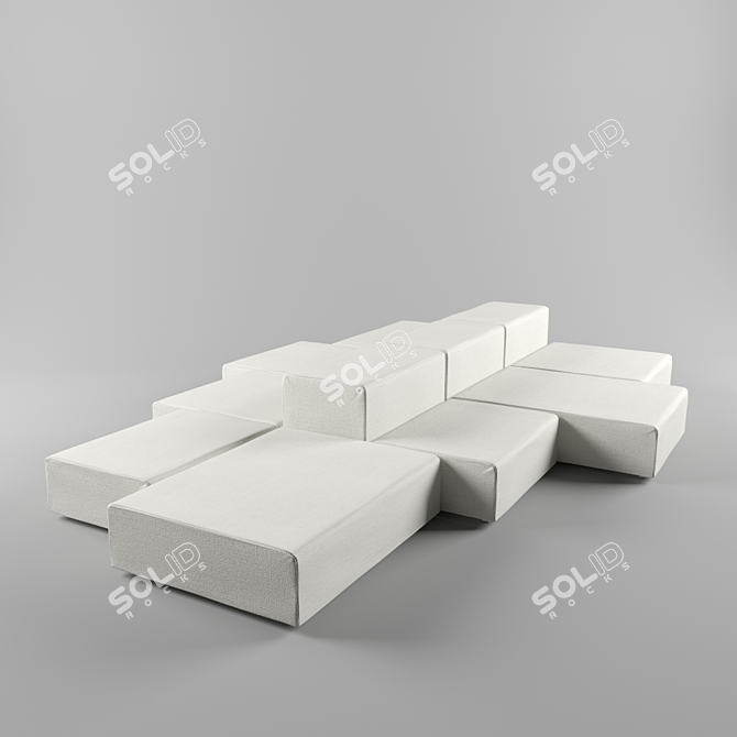 Modular Sofa: EXTRA WALL 3D model image 1