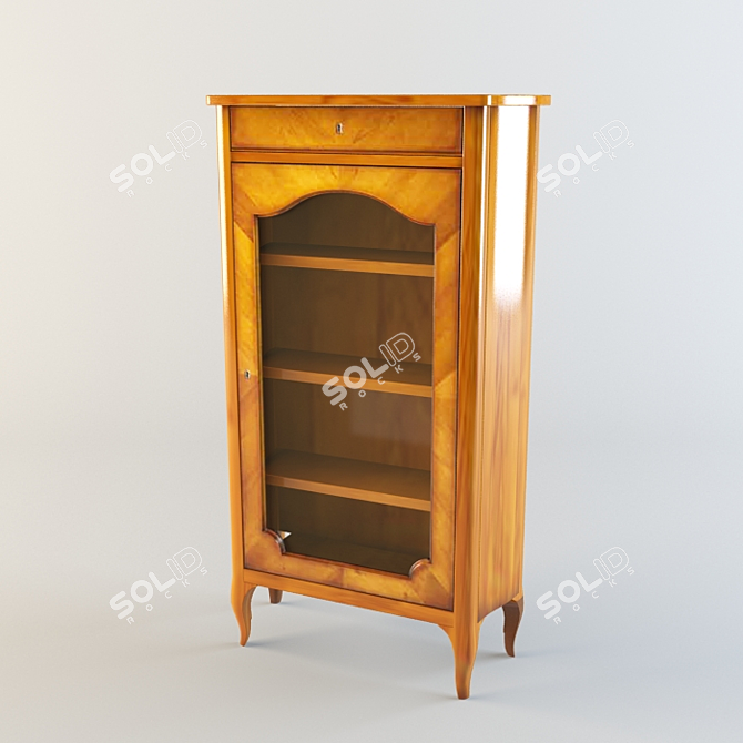 Stylish Wooden Dresser 3D model image 1