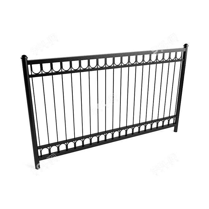 SecureGuard Fence 3D model image 1