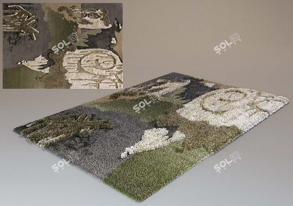 Artistic Fur Rugs 3D model image 1