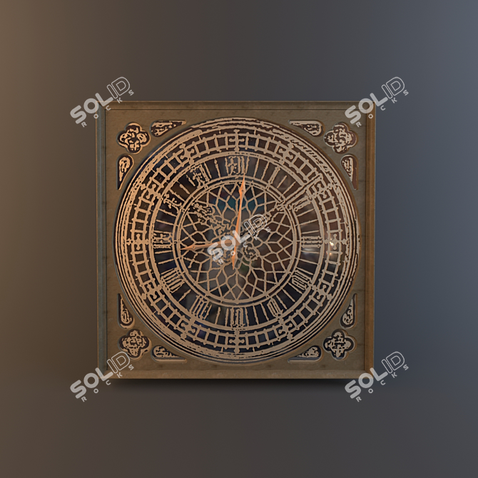 Reflective Artichoke Wall Clock 3D model image 1