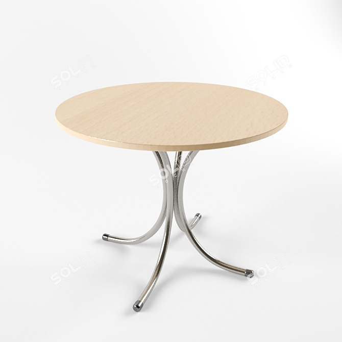 Elegant Oak Dining Table 3D model image 1