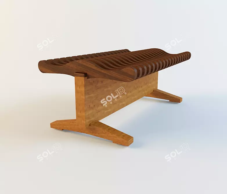 ErgoWave Bench 3D model image 1