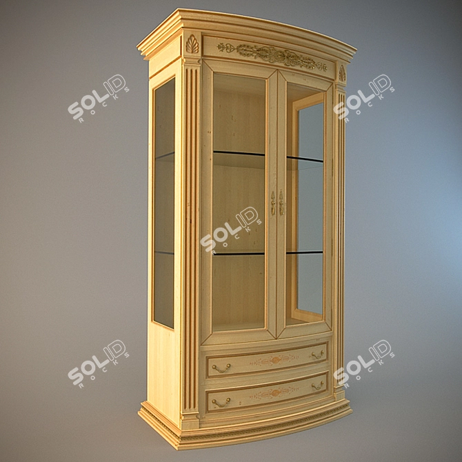 Authentic Gorka Wardrobe: W1150mm D700mm H2140mm 3D model image 1