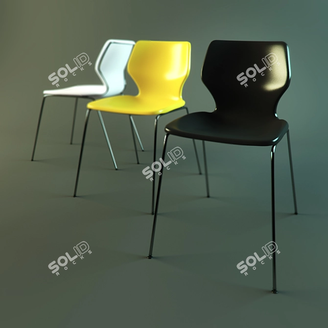 Sleek BooVacuum Chair: Hi-Poly Model 3D model image 1