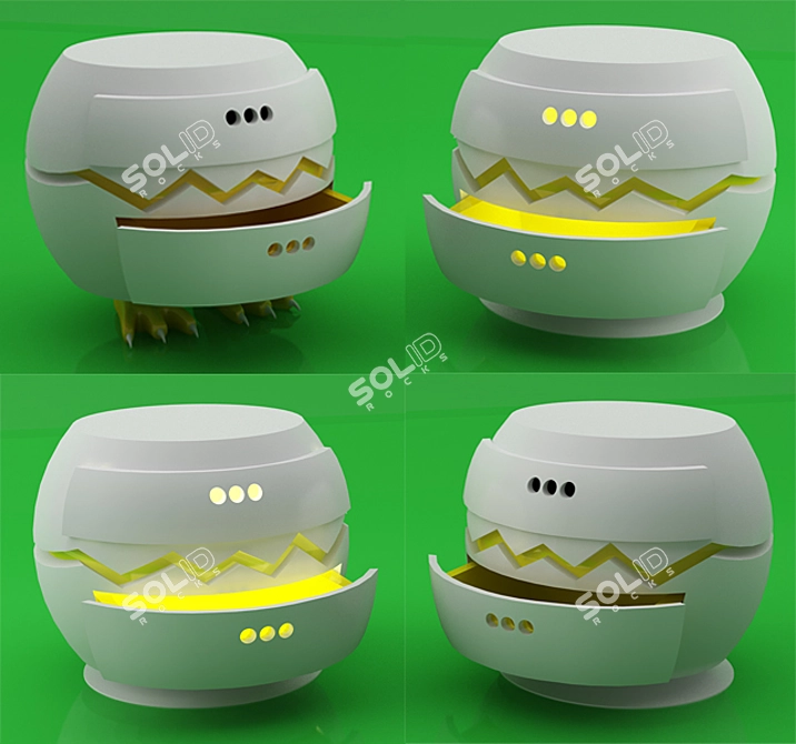 Eco-Friendly Child's Egg Locker 3D model image 1