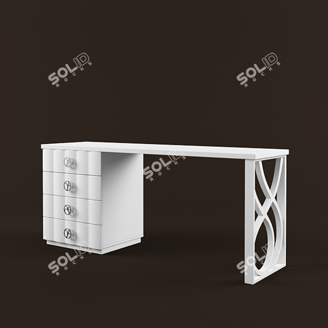 Sleek Lineas Taller Table 3D model image 1