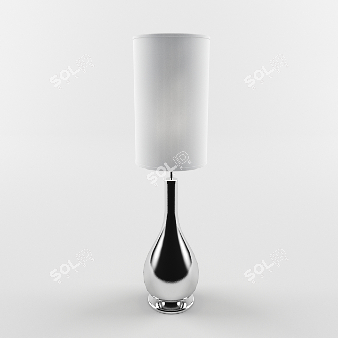 Stainless Steel Table Lamp with Shade 3D model image 1