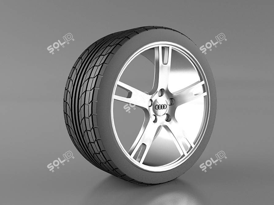 Title: ABT Wheel for Audi TT with Sleek Tire 3D model image 1