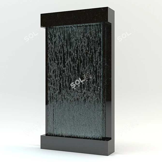 Glass Waterfall Decor 3D model image 1