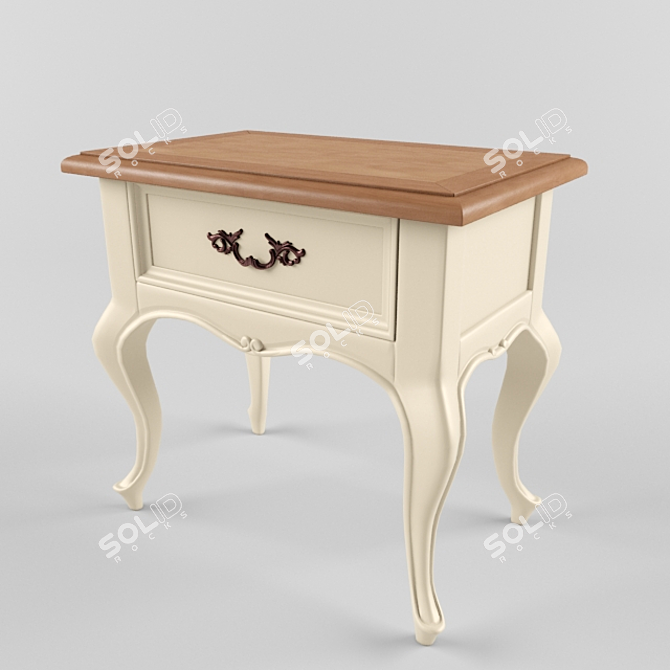 Compact Nightstand: 42x65x60cm 3D model image 1