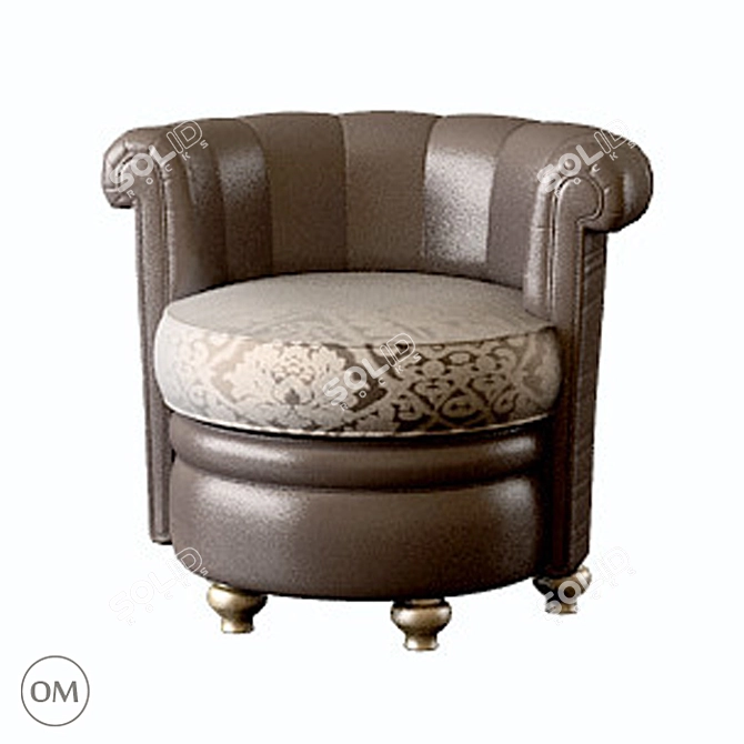 Elegant Italian Design: Paolo Lucchetta/Stefany Armchair 3D model image 1