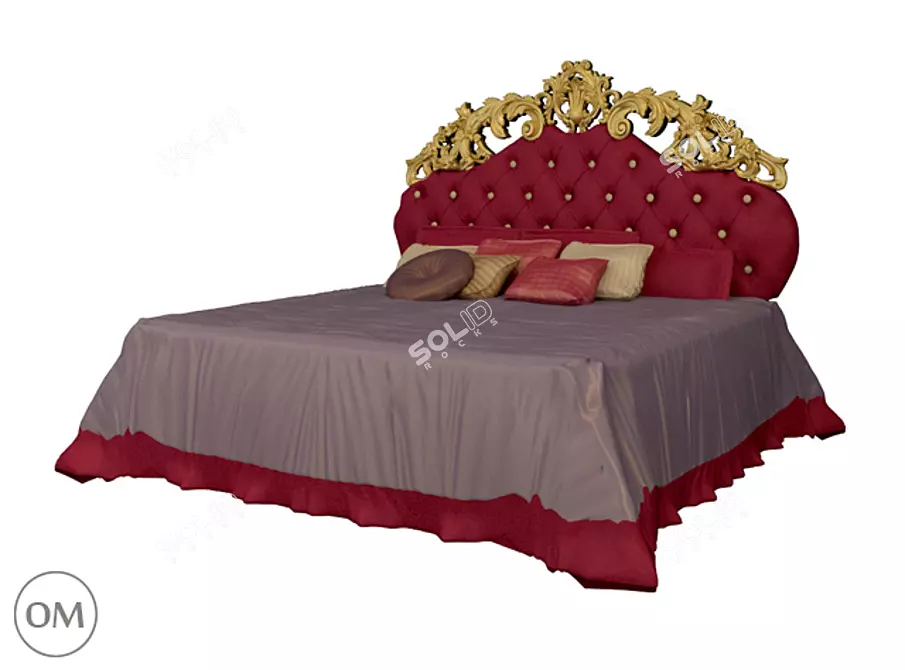 Italian Luxury: Paolo Lucchetta Bed 3D model image 1