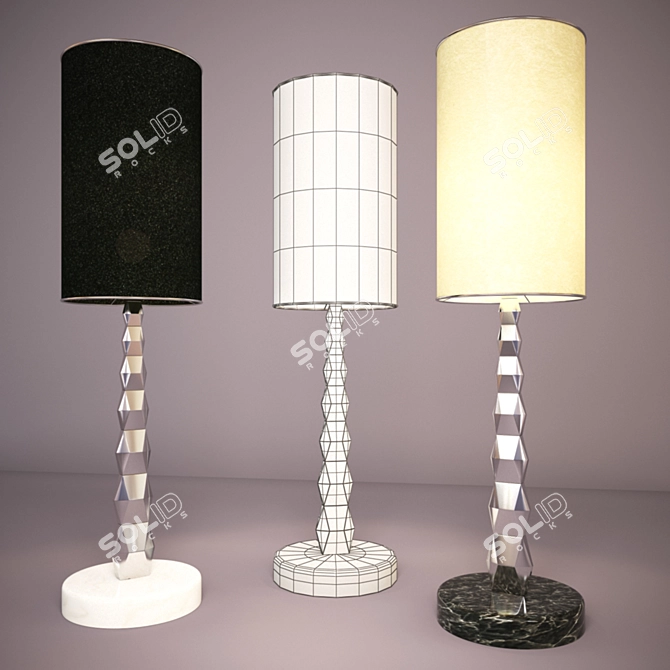 IPE CAVALLI / ZANTAS Stainless Steel Table Lamp 3D model image 1
