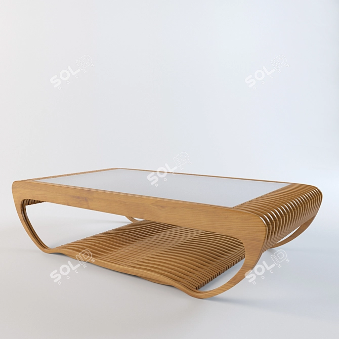 Modern Glass Coffee Table 3D model image 1